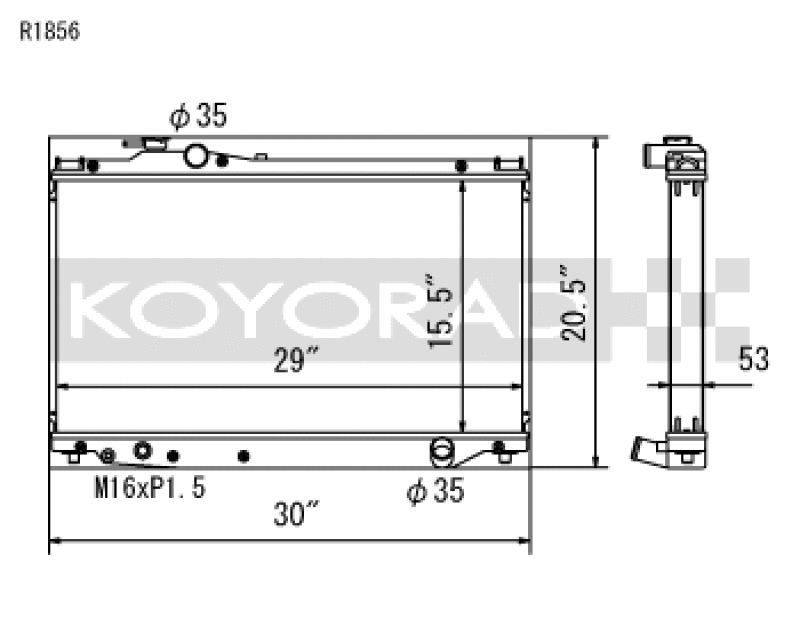 Koyo 93-98 Toyota Supra NA/Turbo (MT) Radiator - R1856
