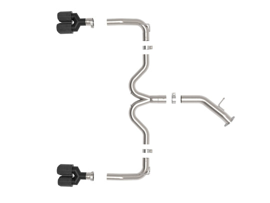 aFe 22-24 Kia Forte GT 1.6L 3in-2.5in 304 Stainless Steel Axle-Back Exhaust w/ Carbon Fiber Tips - 49-37039-C