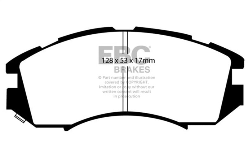 EBC 92-96 Subaru Impreza 1.8 (2WD) (13in Wheels) Yellowstuff Front Brake Pads - DP4819R