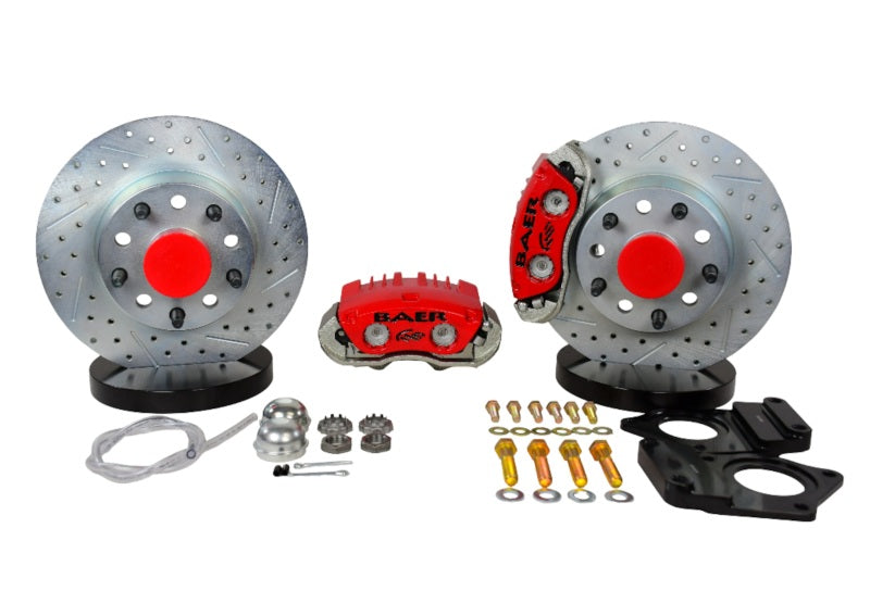 Baer Brakes Applications Using Mustang II Spindles 11in Classic Series Front Brake Kit - Red - 4261572R