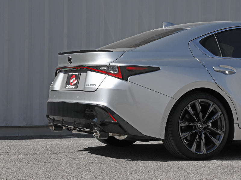 aFe Lexus IS350 14-22 V6-3.5L Takeda Axle-Back Exhaust System- Carbon Fiber Tip - 49-36060-C