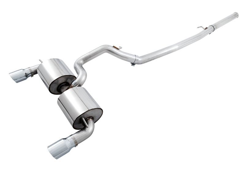 AWE Tuning Ford Focus RS Touring Edition Cat-Back Exhaust- Non-Resonated - Chrome Silver Tips - 3015-32088