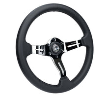 Load image into Gallery viewer, NRG Light Weight Gaming Steering Wheel - Splitz Chrome Silver Spokes Perforated Leather - ST-010CH-PR
