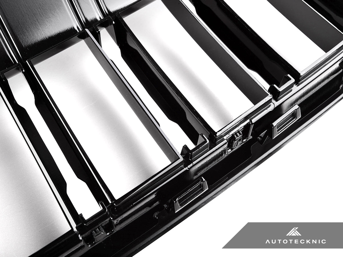 AutoTecknic Dual-Slats Gloss Black Front Grille - BMW G20 3-Series LCI