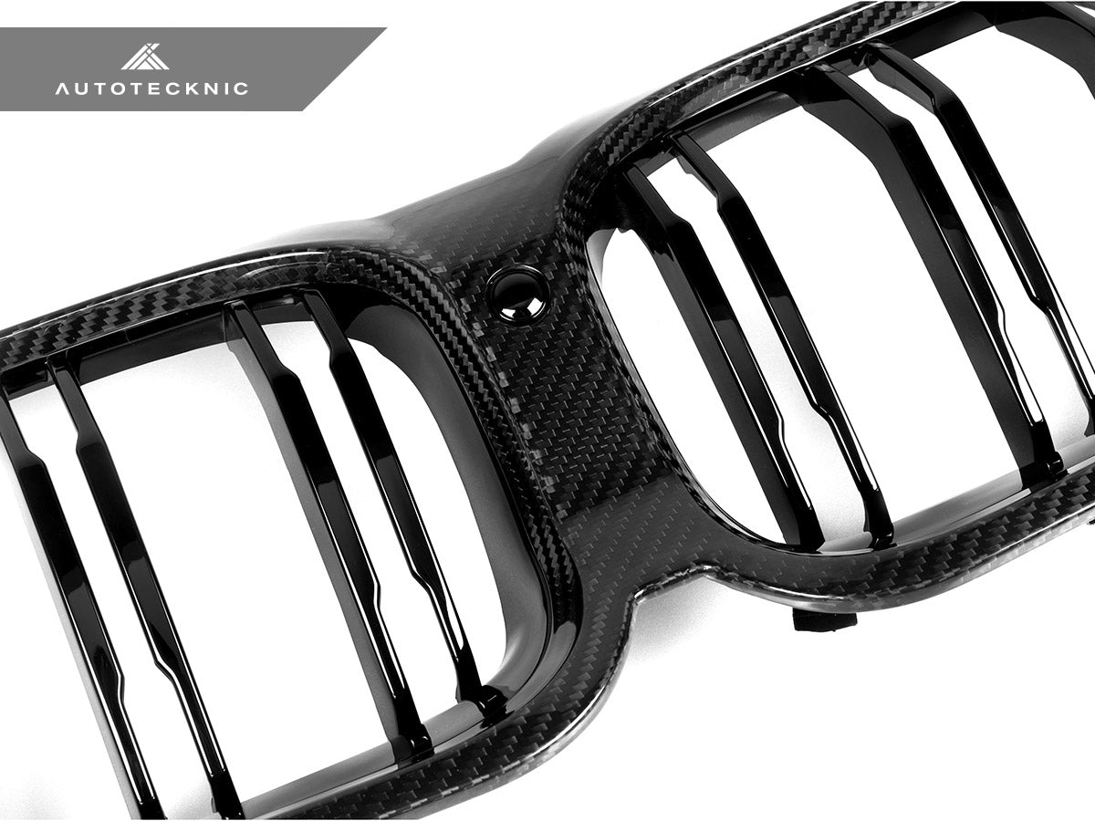 AutoTecknic Dry Carbon Dual-Slats Front Grille - BMW G14/ G15/ G16 8-Series