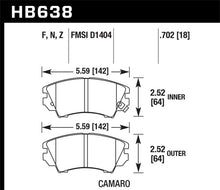 Load image into Gallery viewer, Hawk 10-15 Chevrolet Camaro HPS 5.0 Front Brake Pads - HB638B.702