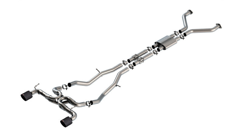 Borla 22-24 Nissan Z 2.5in ATAK Cat Back Exhaust 4.5in Tip - Carbon Fiber Black Anodized - 140930CFBA