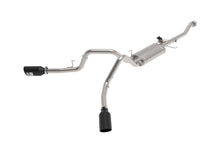 Load image into Gallery viewer, aFe Gemini XV 3in 304 SS Cat-Back Exhaust 2021 Ford F-150 V6 2.7L/3.5L (tt)/V8 5.0L w/ CO Black Tips - 49-33129-B