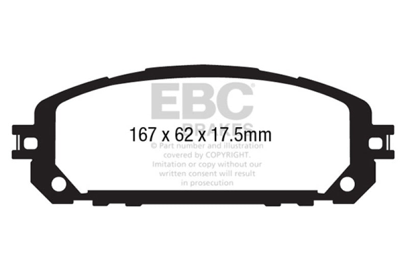EBC 13+ Jeep Cherokee 3.2 Greenstuff Front Brake Pads - DP63030