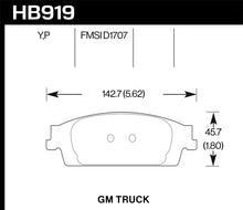 Load image into Gallery viewer, Hawk 14-18 Chevy Silverado Street LTS Rear Brake Pads - HB919Y.670