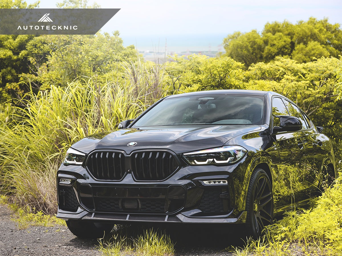 AutoTecknic Performance Dry Carbon Front Lip Set - BMW G06 X6 M-Sport