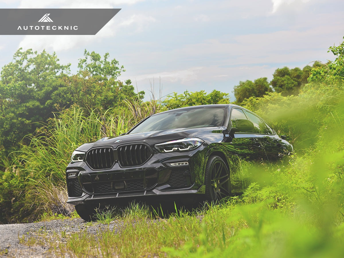 AutoTecknic Performance Dry Carbon Front Lip Set - BMW G06 X6 M-Sport