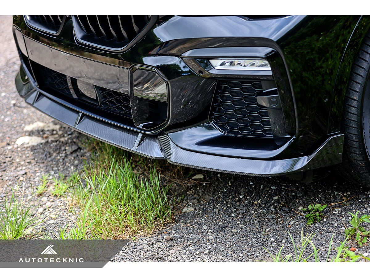 AutoTecknic Performance Dry Carbon Front Lip Set - BMW G06 X6 M-Sport