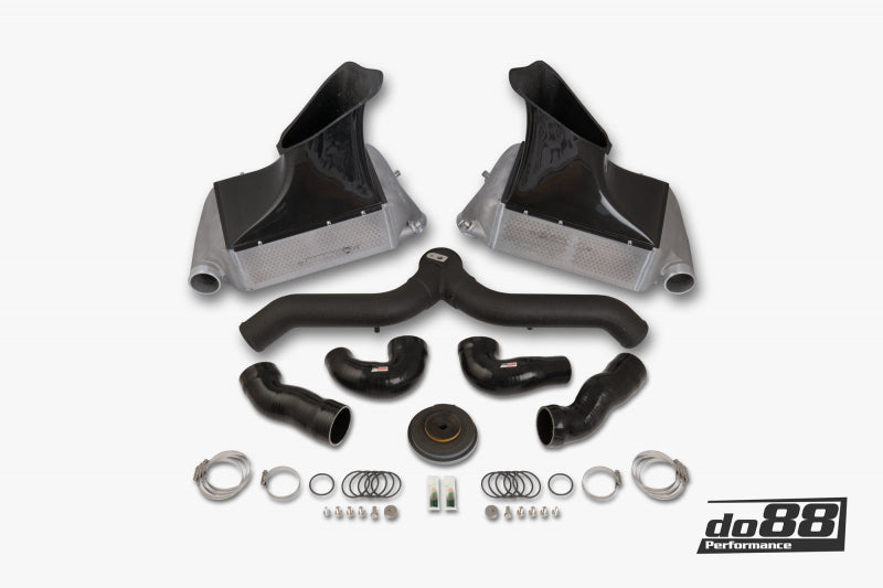 do88 07-09 Porsche 911 Turbo/GT2 (997.1) BigPack Intercooler Kit w/Black Pipe - BIG-140SV