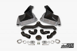 do88 07-09 Porsche 911 Turbo/GT2 (997.1) BigPack Intercooler Kit w/Black Pipe - BIG-140SV