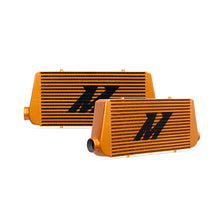 Load image into Gallery viewer, Mishimoto Universal Gold R Line Intercooler Overall Size: 31x12x4 Core Size: 24x12x4 Inlet / Outlet - MMINT-URG