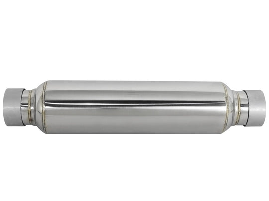 aFe MACH Force-Xp 304 Stainless Steel Resonator 2.5in Inlet/Outlet x 4in Dia x 15in Body x 19in L - 49M10002
