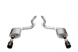 Corsa 24+ Frd MustangGT Touring Axle-Back Ex.Sys 3.0in Dual Rear Exit w/4.5in Blk PVD StraightCutTip - 21257BLK
