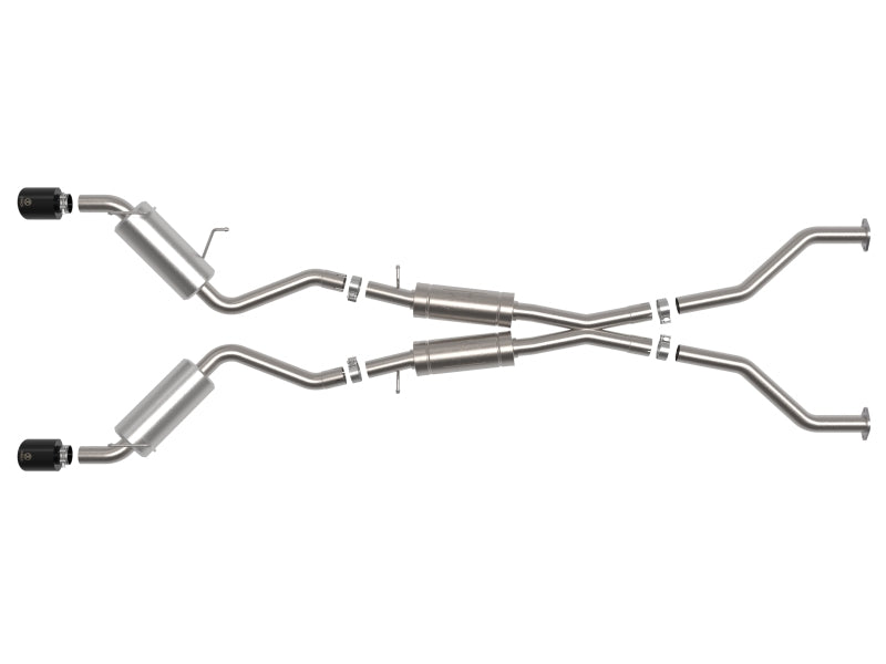 aFe Takeda Cat-Back Exhaust System Nissan 370Z 09-20 V6-3.7L- Black Tip - 49-36139-B