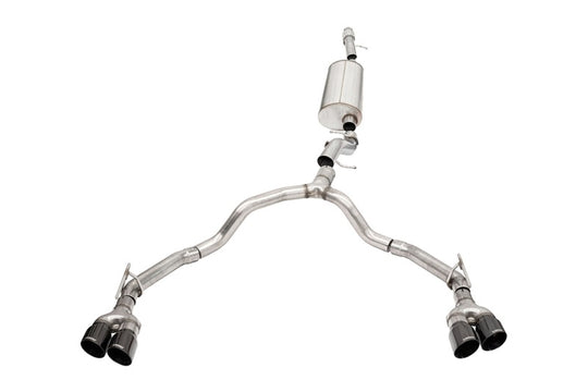 Corsa 2021-2025 Tahoe / GMC Yukon 4DR 6.2L 4WD Dual Rear 3in - 2.75in Sport Cat-Back DW 4in BLKTips - 21129BLK