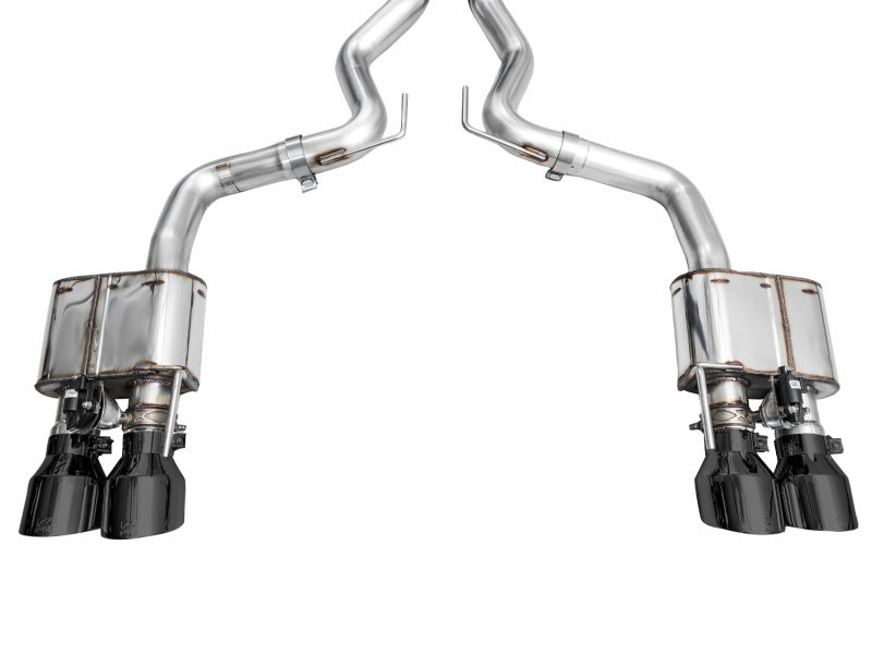 AWE 2024 Ford Mustang GT Fastback S650 RWD SwitchPath Cat-Back Exhaust w/ Quad Diamond Black Tips - 3025-43650