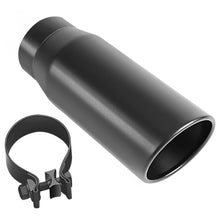 Load image into Gallery viewer, MagnaFlow Tip Stainless Black Coated Single Double Round Single Outlet 5in Dia 4in Inlet 13in L - 35240