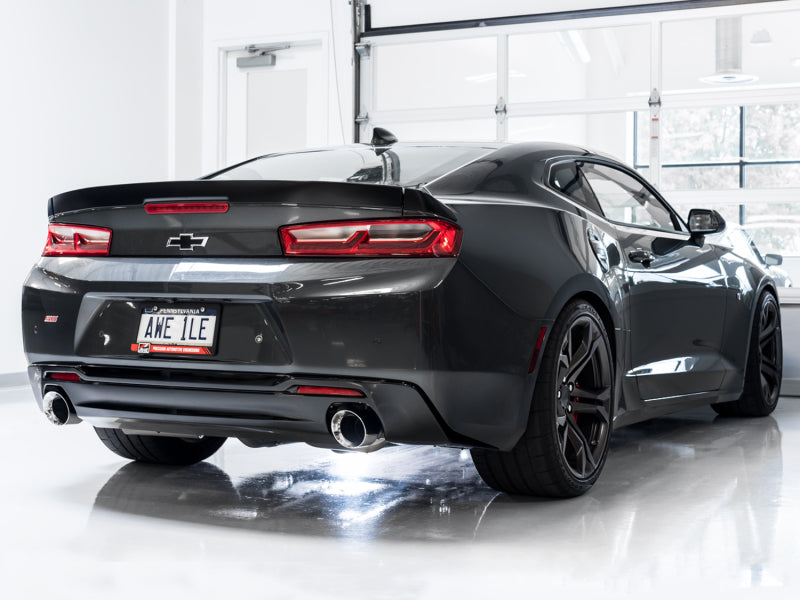 AWE Tuning 16-19 Chevrolet Camaro SS Axle-Back Exhaust - Track Edition (Chrome Silver Tips) - 3020-32049