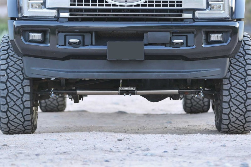 Fabtech 17-21 Ford F250/F350 4WD Dual Steering Stabilizer System w/DL 2.25 Shocks - FTS22303