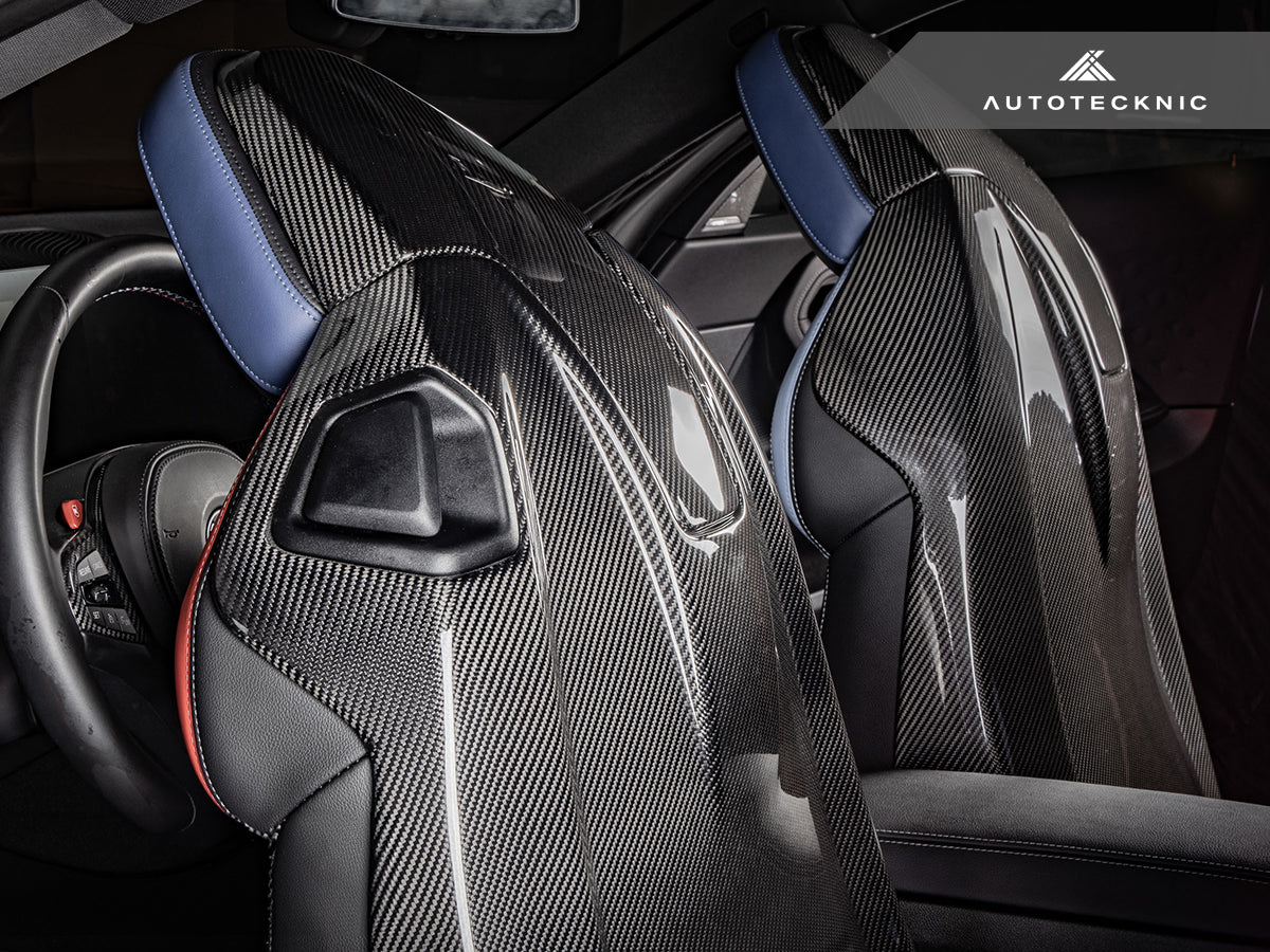 AutoTecknic Dry Carbon Full Seat Back Cover Set - BMW G42 M240I