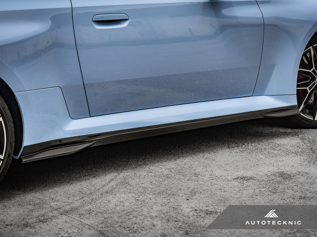 AutoTecknic Dry Carbon Fiber Side Skirt Extension Set - BMW G87 M2
