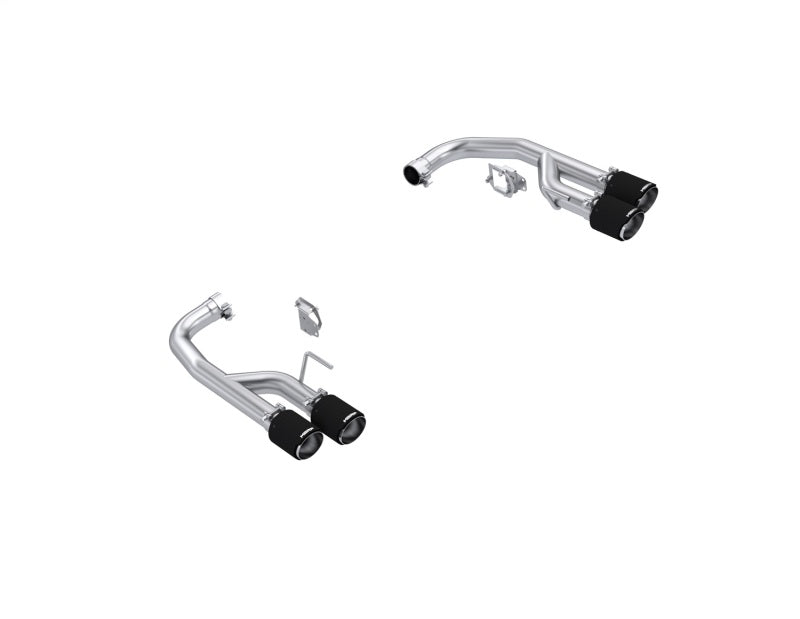 MBRP 24-25 Ford Mustang GT 5.0L T304 SS 2.5in Axle-Back Dual Rear w/ Quad Carbon Fiber Tips - S72813CF