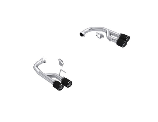 MBRP 24-25 Ford Mustang GT 5.0L T304 SS 2.5in Axle-Back Dual Rear w/ Quad Carbon Fiber Tips - S72813CF