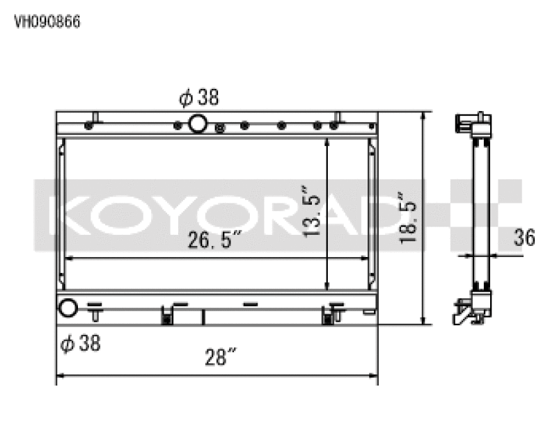 Koyo 2002 Subaru Impreza WRX 2.0L Turbo Radiator - VH090866