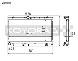 Koyo 2002 Subaru Impreza WRX 2.0L Turbo Radiator - VH090866