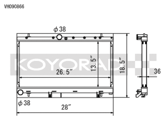Koyo 2002 Subaru Impreza WRX 2.0L Turbo Radiator - VH090866