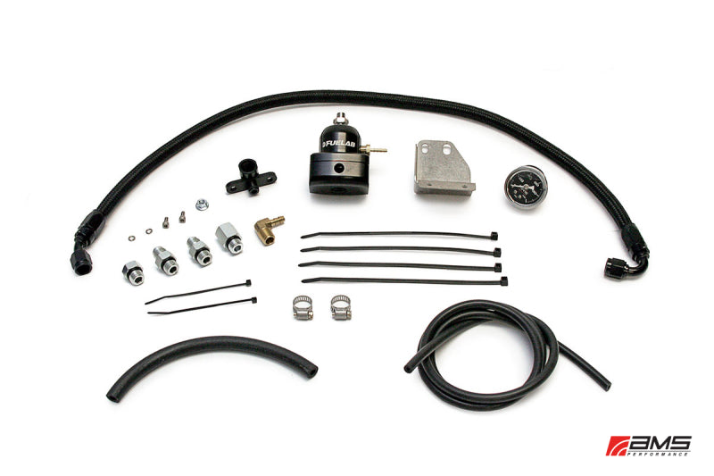 AMS Performance 08-15 Mitsubishi EVO X Fuel Pressure Regulator Kit - Black - AMS.04.07.0001-1
