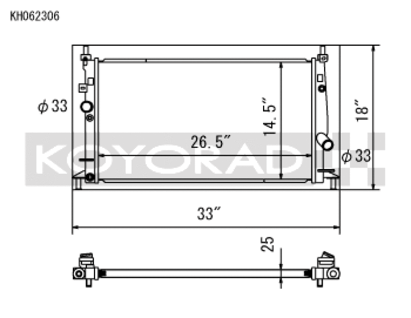 Koyo 10-14 Mazda Mazda3/Mazdaspeed3 2.3L/2.5L I4 Radiator - KH062306