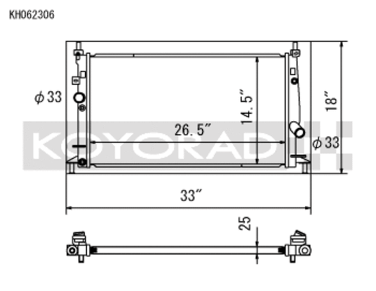 Koyo 10-14 Mazda Mazda3/Mazdaspeed3 2.3L/2.5L I4 Radiator - KH062306