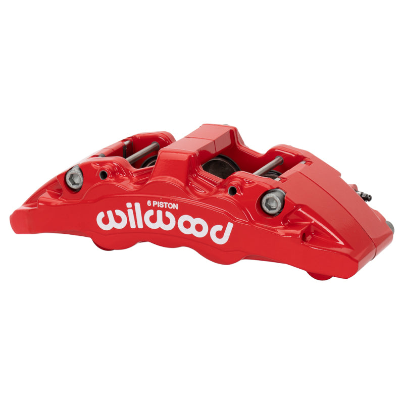 Wilwood caliper AERO6-DM bronco 21-24/RANGER 19- 22 1.75/1.62/1.62 1.25 rotor L/H red - 120-17295-RD