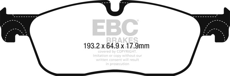 EBC 2017+ Jaguar F-Pace Ultimax2 Front Brake Pads - UD18381