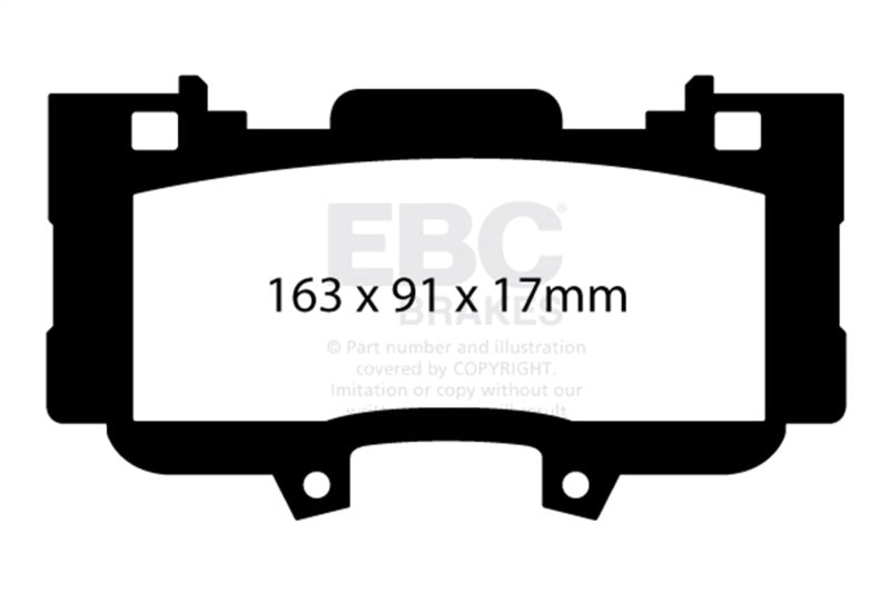 EBC 15+ Ford Mustang 2.3 Turbo Performance Pkg Yellowstuff Front Brake Pads - DP43042R
