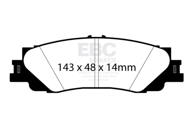 EBC 2022+ Lexus LX600 3.5TT Yellowstuff Rear Brake Pads - DP42461R