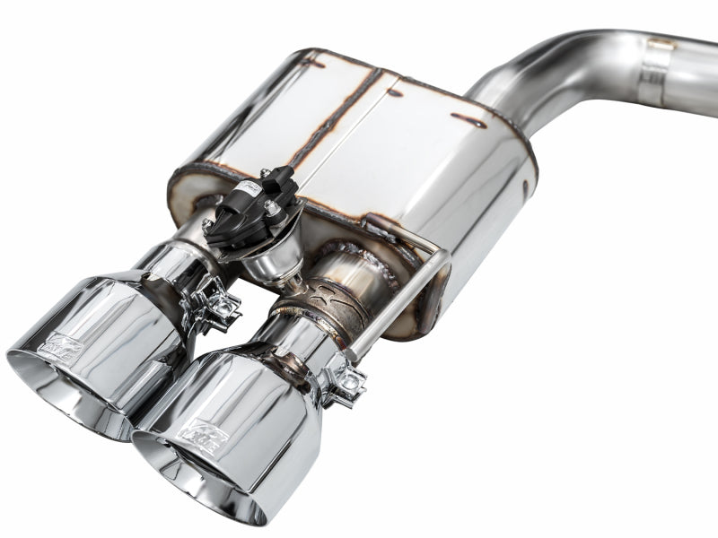 AWE 2024 Ford Mustang Dark Horse S650 RWD SwitchPath Cat-Back Exhaust w/ Quad Chrome Silver Tips - 3025-42375