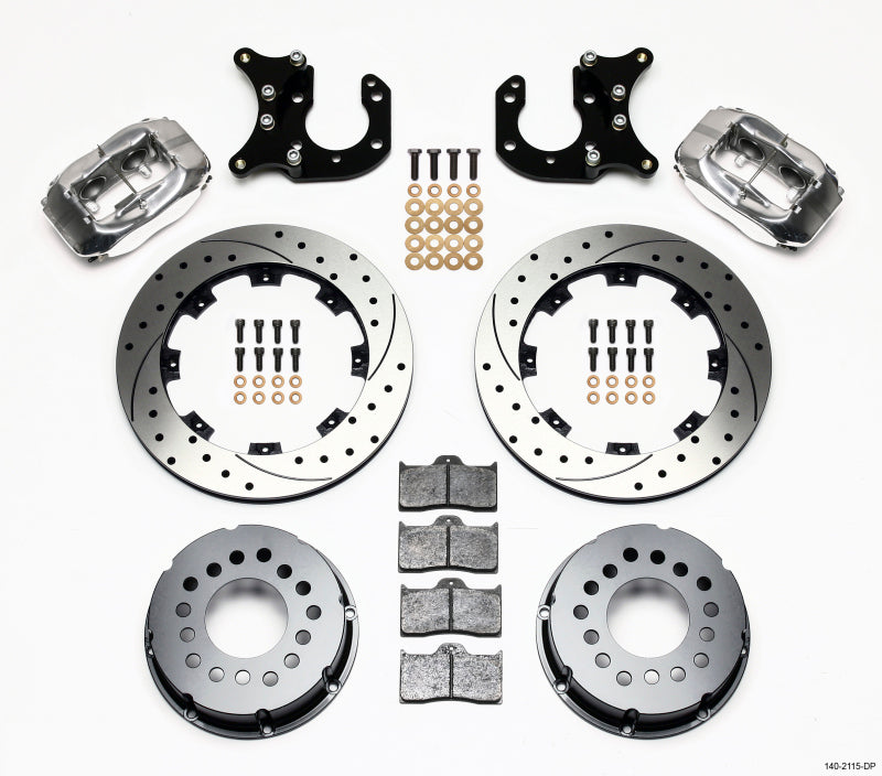 Wilwood Forged Dynalite P/S Rear Kit Drilled Polished Big Ford 2.36in Offset - 140-2115-DP