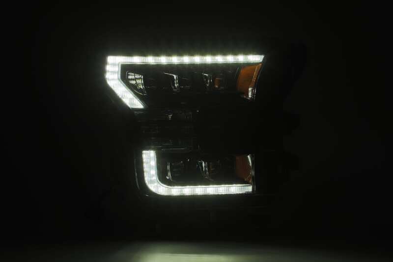 AlphaRex 17-20 Ford Raptor NOVA LED Proj Headlights Plank Style Matte Black w/Activ Light/Seq Signal - 880152