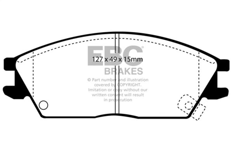 EBC 95-99 Hyundai Accent Ultimax2 Front Brake Pads - UD497