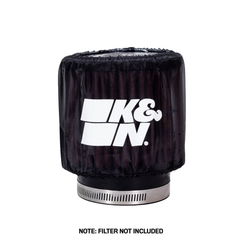 K&N Black Drycharger Round Straight Air Filter Wrap 4.5in ID x 4in H - RB-0900DK