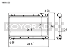 Load image into Gallery viewer, Koyo 99-01 Subaru Impreza RS / Outback 99-02 Subaru Forester 2.5L Performance Radiator - VH091163