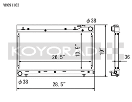 Koyo 99-01 Subaru Impreza RS / Outback 99-02 Subaru Forester 2.5L Performance Radiator - VH091163