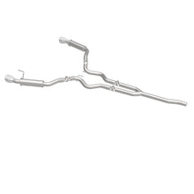 Load image into Gallery viewer, MagnaFlow Cat-Back 15-16 Ford Mustang 2.3L L4 Competition SS 3in Dual Split Rear 4.5in Black Tips - 19256